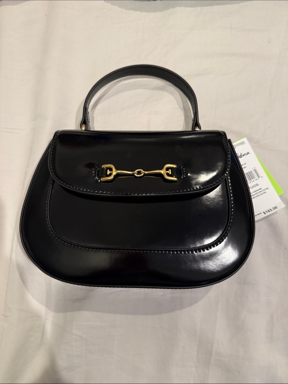 Sam Edelman Classic Black Top-Handle Women’s Bag with Gold Hardware